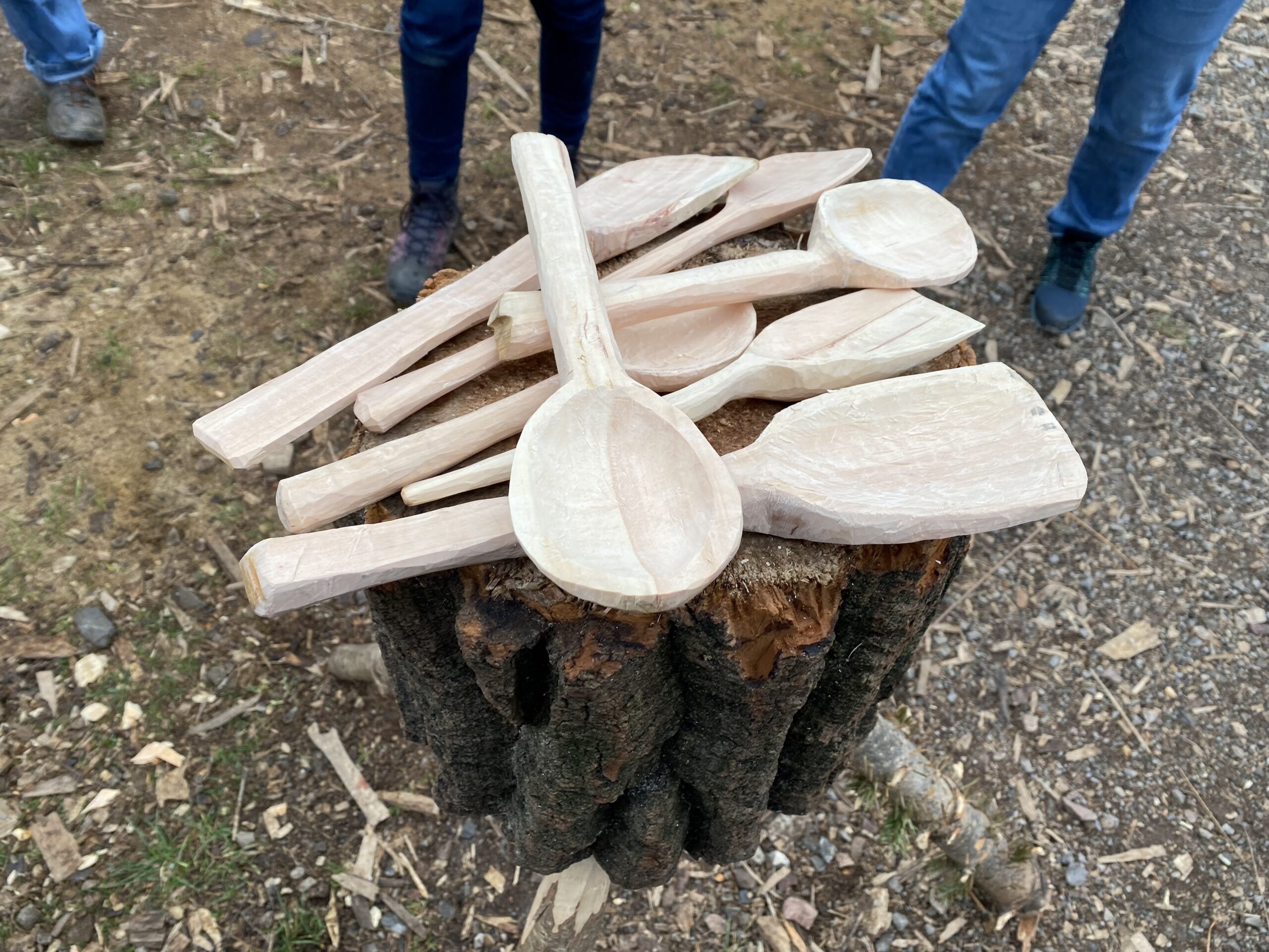 wood carved spoons